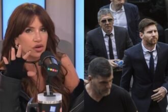 Florencia Peña durante una transmisión en vivo. La conductora quedó envuelta en una polémica tras difundir una información que luego fue desmentida. Foto de archivo.