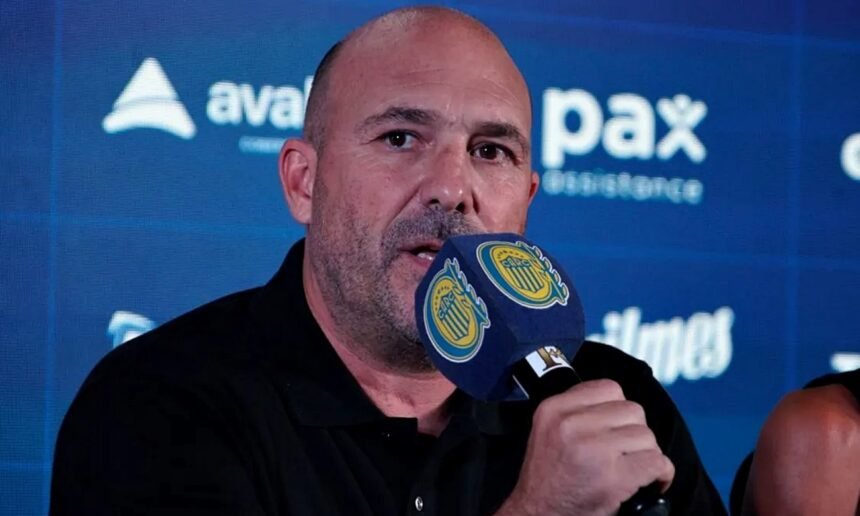 Gonzalo Belloso, presidente de Rosario Central, durante una actividad institucional del club. Foto de archivo.