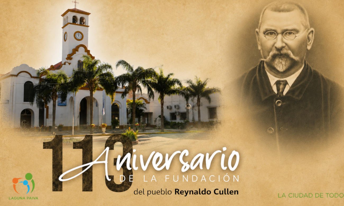 Flyer difundido por la Municipalidad de Laguna Paiva con el cronograma de actividades previstas para la Fiesta Patronal y la conmemoración del 113° aniversario de la ciudad. Foto: Municipalidad de Laguna Paiva.