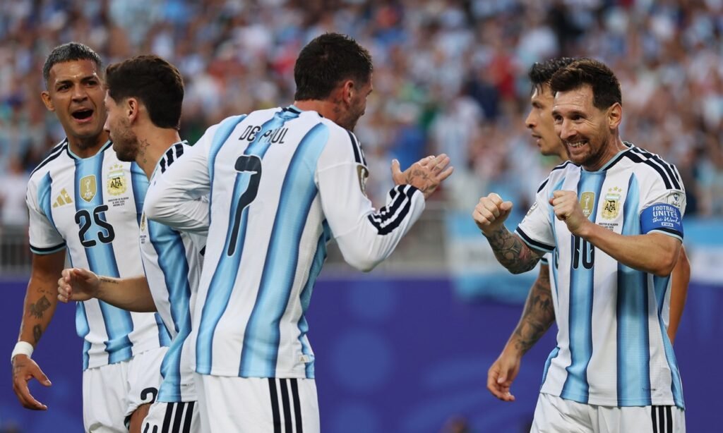Lionel Messi celebra uno de sus goles en la victoria de Argentina ante Argelia durante el Mundial 2026.