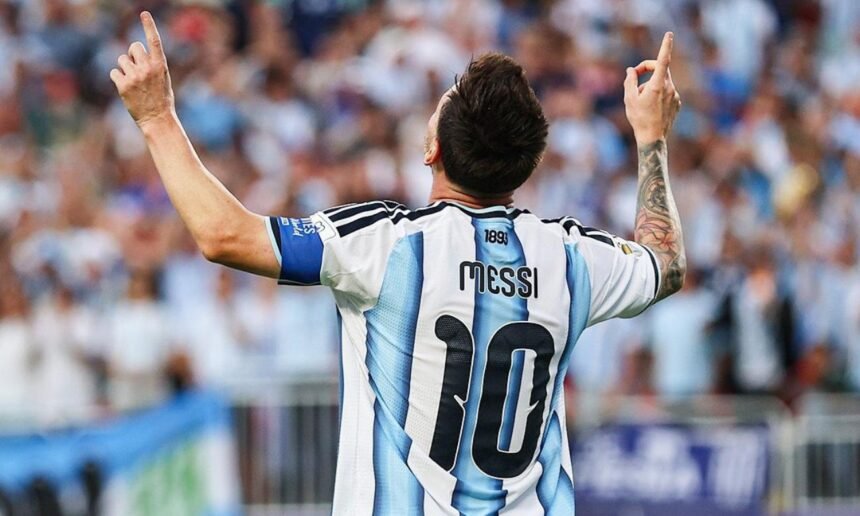 Lionel Messi celebra uno de sus goles con la Selección Argentina durante el Mundial 2026, en una jornada histórica que amplió su récord goleador en las Copas del Mundo.