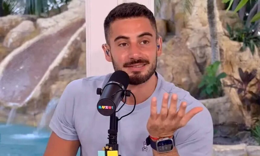 Nicolás Occhiato durante una transmisión en Luzu TV. Foto de archivo.