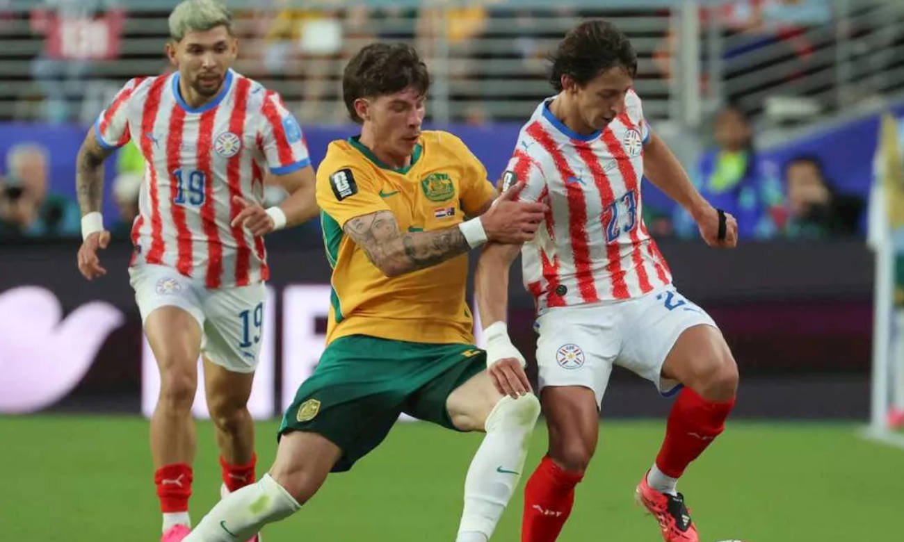 Jugadores de Paraguay durante el empate ante Australia por la fase de grupos del Mundial 2026. Foto de archivo.