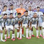 Formación titular de la Selección Argentina antes de un partido de la Copa Mundial 2026. Foto: archivo.