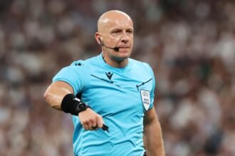 Foto de archivo: Szymon Marciniak, árbitro internacional polaco con amplia trayectoria en competencias organizadas por la FIFA.