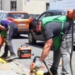 Trabajadores realizarán la renovación de sendas peatonales y líneas de frenado en sectores estratégicos del micro y macro centro de Santa Fe.