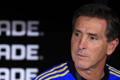 Claudio Úbeda durante un partido de Boca Juniors, en una imagen de archivo correspondiente a su etapa al frente del equipo.