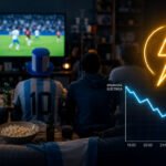 Foto ilustrativa. Durante los partidos de la Selección Argentina, la demanda eléctrica suele disminuir por el seguimiento simultáneo de millones de espectadores, según registros de CAMMESA.
