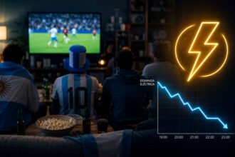 Foto ilustrativa. Durante los partidos de la Selección Argentina, la demanda eléctrica suele disminuir por el seguimiento simultáneo de millones de espectadores, según registros de CAMMESA.