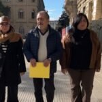 Autoridades de ASOEM durante la presentación de un reclamo vinculado al conflicto laboral con la Municipalidad de Sauce Viejo. Foto de archivo.