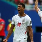 Jude Bellingham celebra el gol que le dio a Inglaterra la clasificación a las semifinales del Mundial 2026 tras vencer a Noruega en tiempo suplementario.