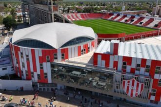 Vista aérea de las instalaciones del Club Atlético Unión de Santa Fe, con su infraestructura deportiva y espacios destinados a las actividades institucionales. Foto: gentileza.