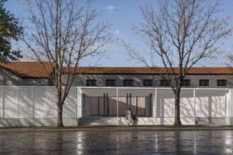 Recreación del proyecto de restauración y puesta en valor de la Escuela Normal Superior Nº 32 de la ciudad de Santa Fe, según el diseño previsto para la obra. (Ilustración: Gobierno de Santa Fe)