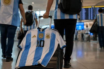 Hinchas argentinos preparan su viaje hacia Estados Unidos para acompañar a la Selección en la final del Mundial 2026. Foto de archivo