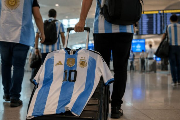 Hinchas argentinos preparan su viaje hacia Estados Unidos para acompañar a la Selección en la final del Mundial 2026. Foto de archivo