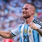 Alexis Mac Allister celebra el gol que pone en ventaja a la Selección Argentina ante Suiza por los cuartos de final del Mundial 2026.
