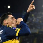 Miguel Merentiel celebra un gol con la camiseta de Boca Juniors durante un partido oficial. Imagen de archivo.