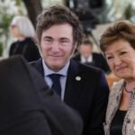 Javier Milei junto a la directora gerente del Fondo Monetario Internacional (FMI), Kristalina Georgieva, durante un encuentro oficial. Foto de archivo. (al)