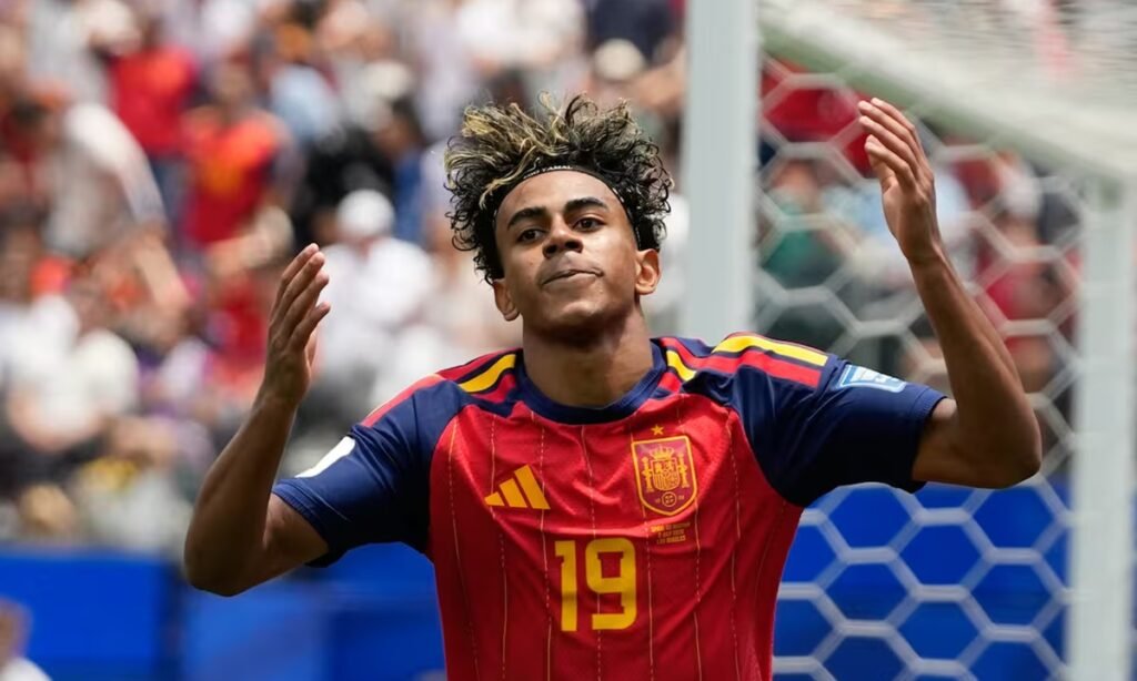 Lamine Yamal durante un partido de España en el Mundial 2026. Foto de archivo.