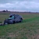 El automóvil en el que viajaba la familia Gómez quedó completamente destrozado tras el violento impacto contra el camión en la autovía 19. Foto: gentileza.