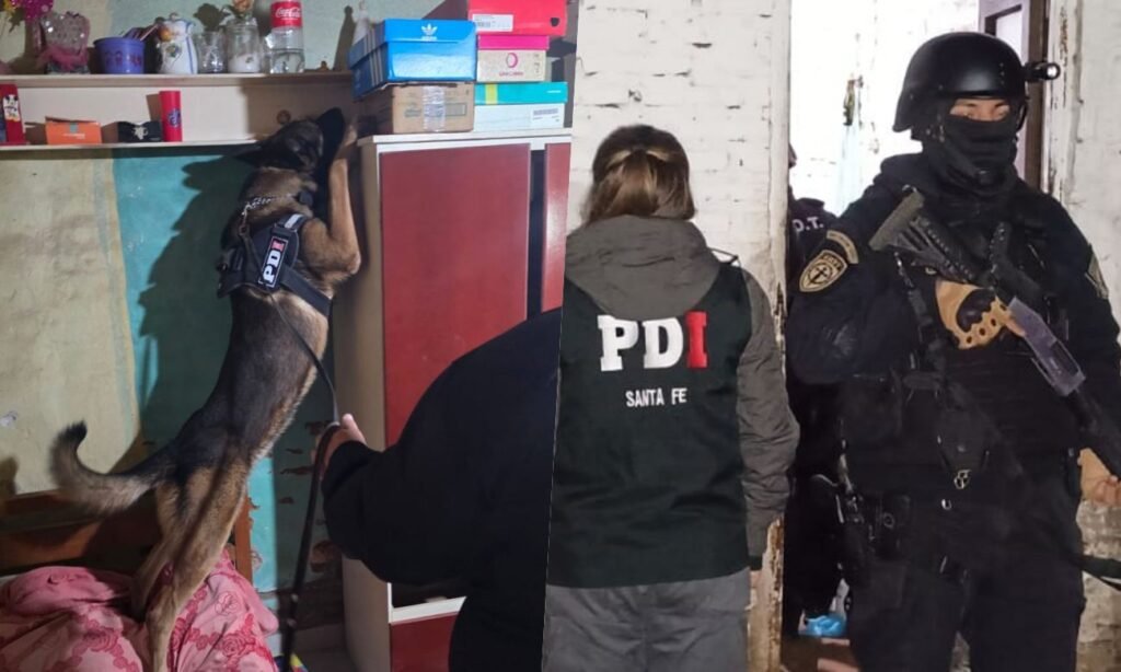 Operativo de la Policía de Investigaciones en el marco de una causa por presunto microtráfico de estupefacientes.