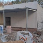 Avanza la construcción de una nueva aula en la Escuela Agrotécnica de la ciudad de San Justo, como parte del plan de ampliación de la infraestructura educativa en el departamento.