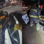 Bomberos trabajaron en el rescate de uno de los conductores que quedó atrapado tras el choque ocurrido en el rulo de Cilsa, en la ciudad de Santa Fe.