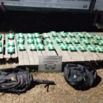 La droga secuestrada por Gendarmería durante el operativo en la Ruta Nacional 34, a la altura de Totoras. El cargamento superaba los 52 kilos de cocaína.