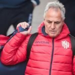 Leonardo Madelón, entrenador de Unión, durante un partido del equipo santafesino