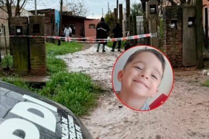 Escena en el barrio de San Justo, Santa Fe, donde ocurrió la tragedia que terminó con la muerte de un niño de 6 años.