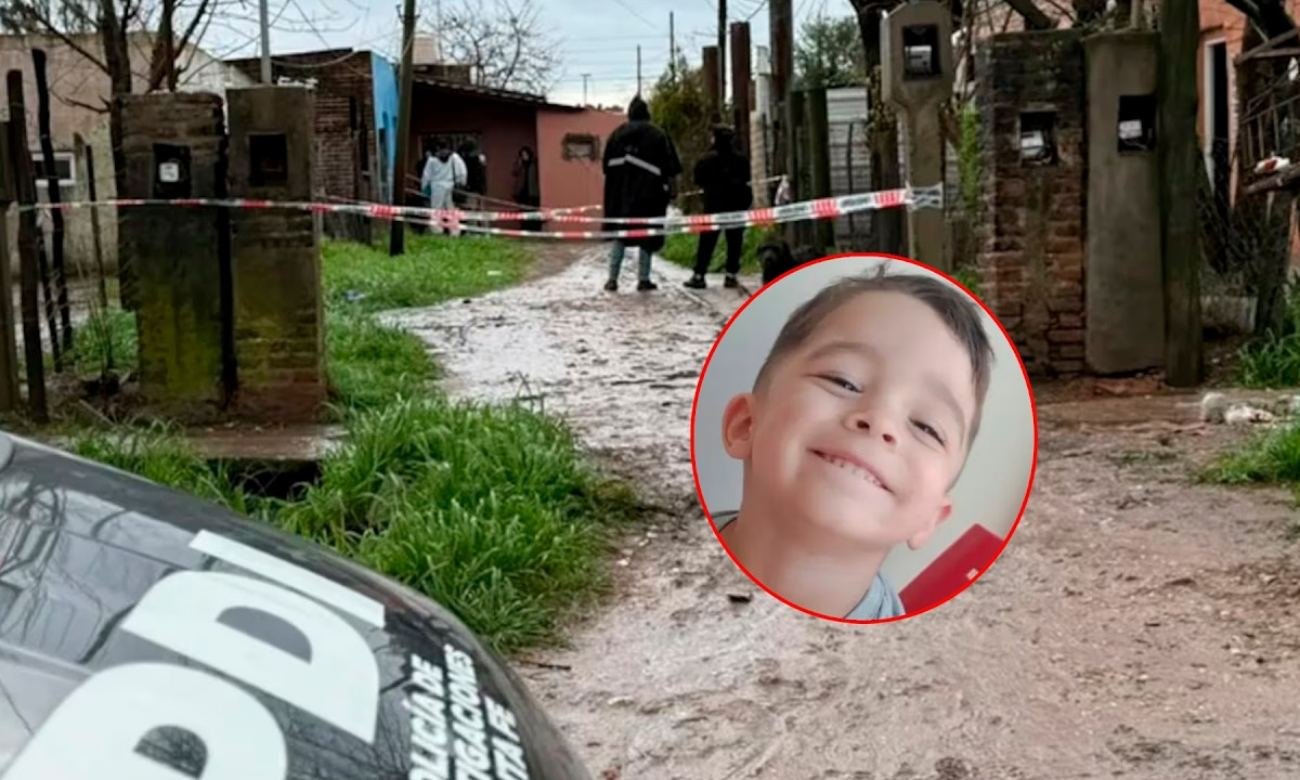 Escena en el barrio de San Justo, Santa Fe, donde ocurrió la tragedia que terminó con la muerte de un niño de 6 años.