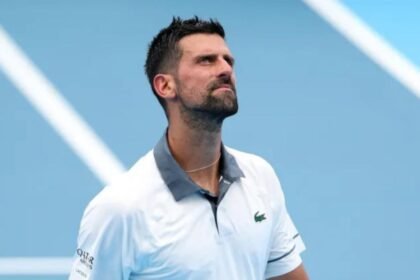 Novak Djokovic durante un partido del circuito ATP. Foto: archivo.