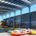 Obras de infraestructura en el Club Náutico Azopardo de Santa Fe, donde se realizan mejoras para recibir delegaciones durante los Juegos Suramericanos Santa Fe 2026.