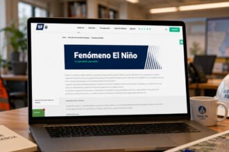 Imagen ilustrativa del portal municipal sobre el fenómeno de El Niño, con información sobre prevención y gestión del riesgo en Santa Fe.