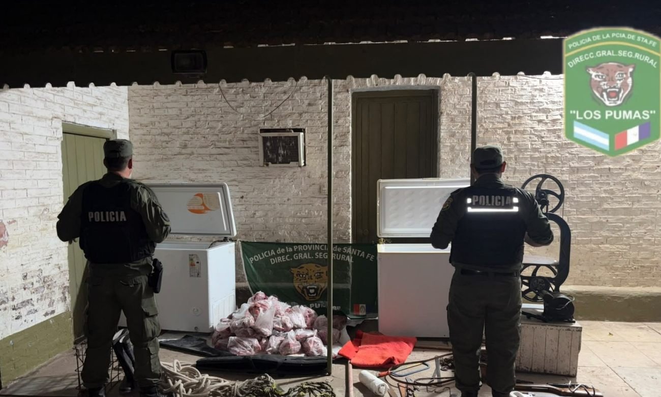 Personal de Los Pumas durante un procedimiento realizado en el marco de investigaciones por delitos rurales.