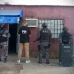 Uno de los domicilios allanados por la PDI en Santo Tomé en el marco de la investigación por amenazas y lesiones.
