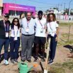 El intendente Juan Pablo Poletti participó de la plantación de árboles junto a atletas y representantes de las delegaciones que participaron de los Juegos Suramericanos 2026 en Santa Fe.