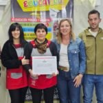 El senador Rodrigo Borla durante la entrega de los fondos destinados a obras de infraestructura en establecimientos educativos del departamento San Justo.