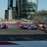 Colapinto y Gasly, tras el contacto que terminó con el abandono del argentino en Bakú.
