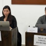 Los concejales Noelia Formento y Horacio Grisetti, durante una sesión del Concejo Municipal de Recreo.