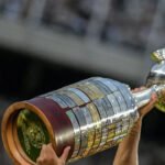 La Copa Libertadores, trofeo que disputan los principales clubes de fútbol de Sudamérica. Foto de archivo.