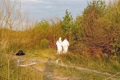 Lugar donde fue hallado el cuerpo calcinado, en inmediaciones de la ruta provincial S22 y el arroyo Saladillo, en Villa Gobernador Gálvez. Foto: gentileza.