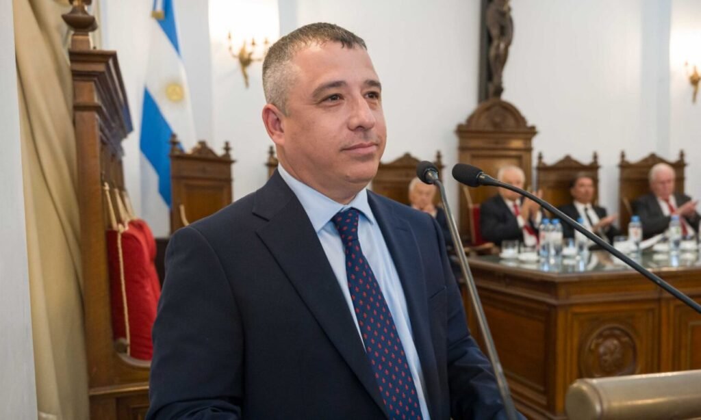 Diego Maciel, nuevo ministro de la Corte Suprema de Justicia de Santa Fe, durante una actividad institucional. Foto de archivo.
