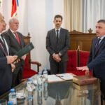 Diego Maciel juró como ministro de la Corte Suprema de Justicia de Santa Fe, acompañado por el presidente del máximo tribunal, Rafael Gutiérrez, y demás integrantes de la Corte.