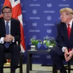 Donald Trump y Andy Burnham durante un encuentro bilateral en el marco de la Asamblea General de la ONU. Foto: archivo.