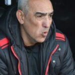 Iván Delfino, durante un partido de Colón