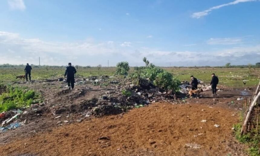 Sector de La Cortada, en Reconquista, donde durante la mañana de este sábado fue hallado sin vida el cuerpo de Alicia Isabel Galarza.