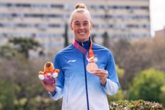Romina Imwinkelried, la nadadora de San Jerónimo Norte que representa a Santa Fe y Argentina en competencias de aguas abiertas.