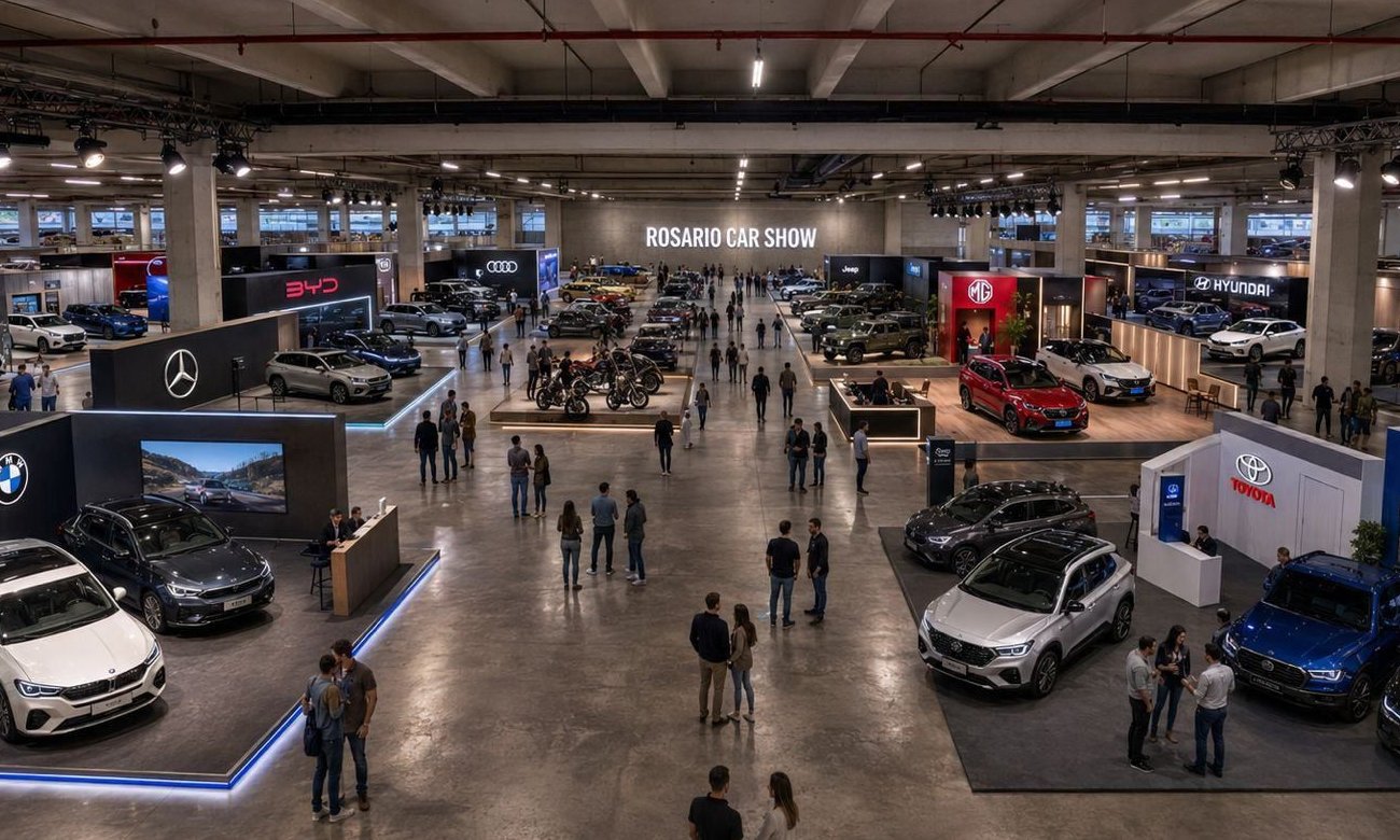 Autos exhibidos durante una muestra del sector automotor. Foto de archivo.