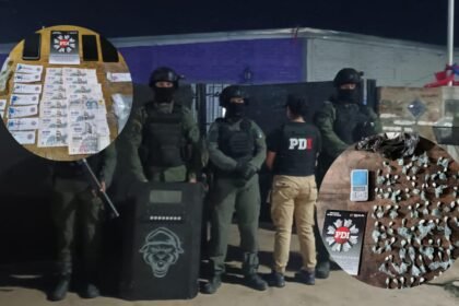 Operativo de la Policía de Investigaciones en el marco de una causa por presunta comercialización de estupefacientes.